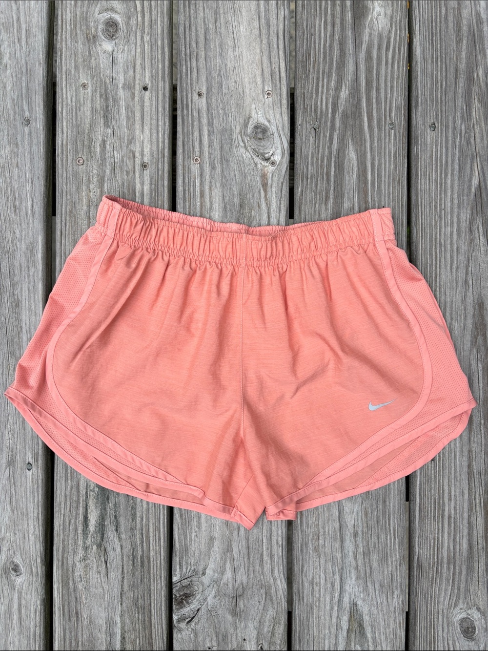Nike Coral Dri-FIT Tempo Running Track Shorts Pink Women's Size‎ M